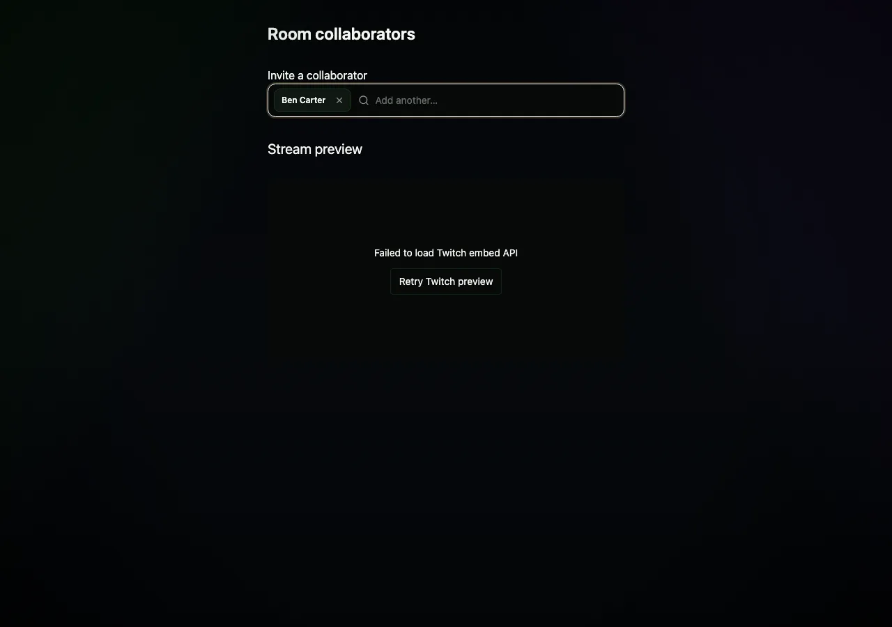 Desktop collaborator selection and preview retry